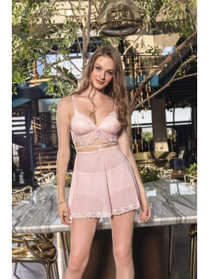 BRALET, BOXER VE ETEK TAKIM PEMBE (MGP3407)