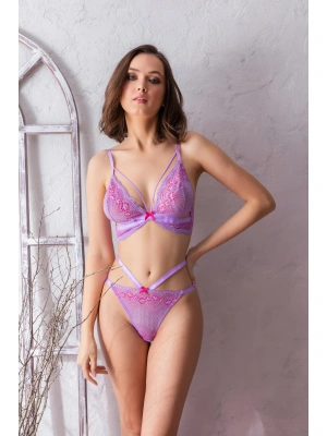 BRALET SÜTYEN  VE SLİP KÜLOT TAKIM LİLA (MGP32101)