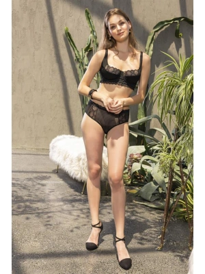 DANTEL DETAYLI SÜTYEN SİYAH (MGP11320)