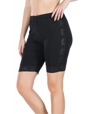 Derya Kurşun Dantelli Uzun Kadın Şort 418