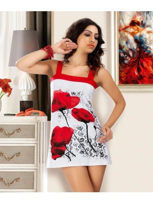 Derya Kurşun Kare Yaka Çiçek Desenli Tunik 903