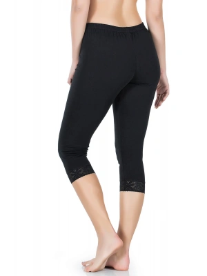 Derya Kurşun Paçası Dantelli Kısa Kadın Tayt 421