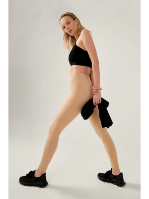 Derya Kurşun Ten Yüksek Bel Fitilli Tayt 0608