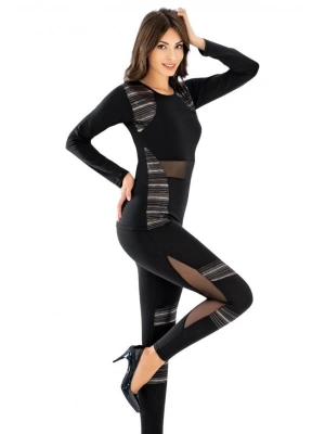 Derya Kurşun Tül Detaylı Modelli Tayt Takımı 1132