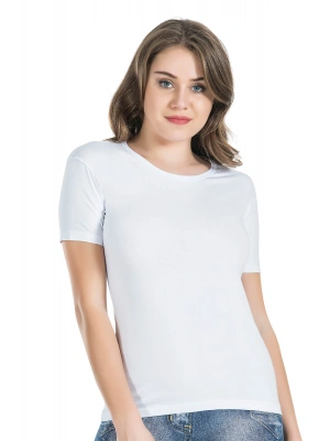 Derya Kurşun Yarım Kol Bisiklet Yaka Kadın Tişört 228