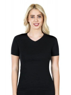 Derya Kurşun Yarım Kol V Yaka Kadın Tişört 227