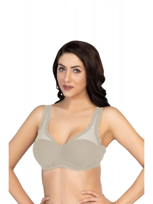 EKRU MI Emay 172 B PEDLİ DANTELLİ BALENLİ MİNİMAZER SÜTYEN