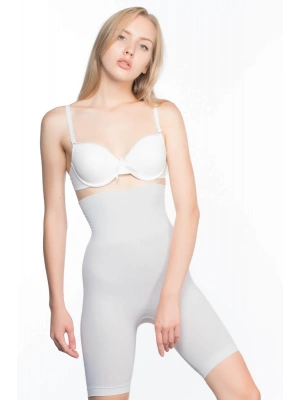 EKRU MI Emay 2074 Yüksek Bel Desenli Double Uzun Paça Korse