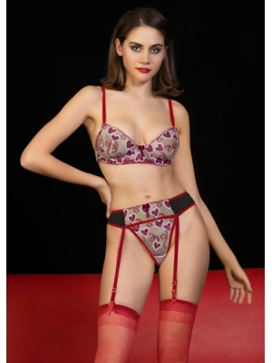 FANTEZİ TRANSPARAN SÜTYEN JARTİYER TAKIM (MGP6412)