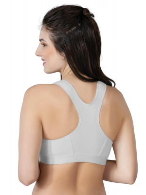 GRİ MI Emay 184 B Önden Fermuarlı Sporcu Penye Sütyen