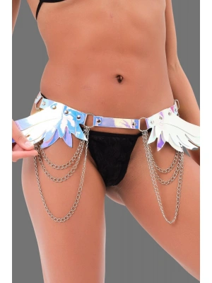 Gümüş Deriden İmal Edilmiş Şık Jartiyer Set 800419