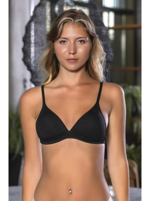 GÜNLÜK KULLANIMA UYGUN PAMUKLU ÜÇGEN SÜTYEN SİYAH (MGP1960)