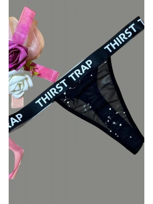 İp Kenar Yazılı String Külot  81902