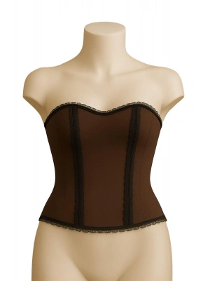 KAHVE MI Emay 9155 F Fırfırlı Terletici Büstiyer