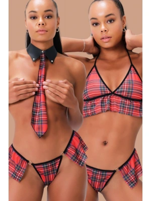 Kareli Kumaş ve Baskılı Fantezi İkli Kostüm Set 51171-51172