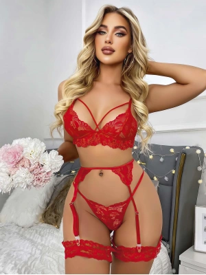 Kırmızı Jartiyer Fantezi 5'li Takım 2012