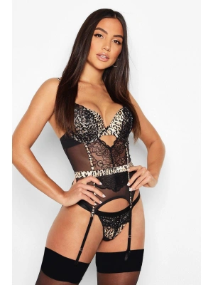 LEOPAR DETAYLI FANTEZİ JARTİYER 8351