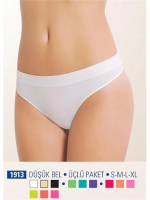 Nbb 1913 Düşük Bel Üçlü Paket Dikişsiz