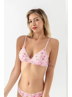 PAMUKLU DESENLİ, ÜÇGEN SÜTYEN PEMBE (MGP1961)