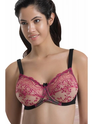 SİYAH BORDO MI Emay 148 D Balenli Toparlayıcı Sütyen