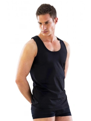 SİYAH MI Emay 12210-R U Yaka Askılı Erkek Atlet Renkli