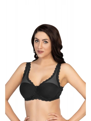 SİYAH MI Emay 172 B PEDLİ DANTELLİ BALENLİ MİNİMAZER SÜTYEN