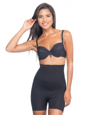 SİYAH MI Emay 2075 Yüksek Bel Desenli Double Kısa Paça Korse