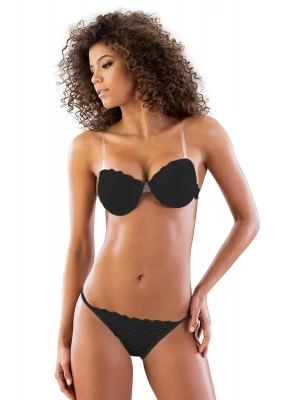 SİYAH MI Emay 2722 Strablez Sırtı Şeffaf Sütyen Takım Push-up