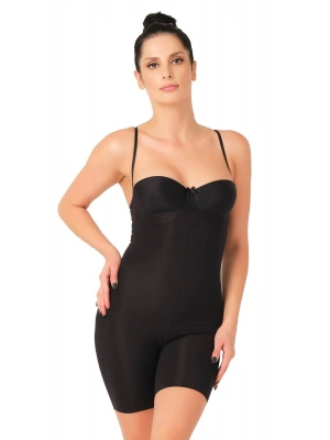 SİYAH MI Emay 2758 Lazer Kesim Göğsü Açık Boxer  Korse