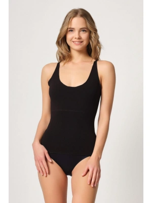 SİYAH MI Emay 2815 Double Cotton Korse Atlet