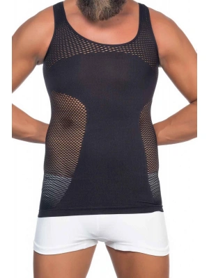 SİYAH MI Emay E1006 Fileli Erkek Korse Atlet