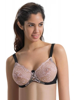 SİYAH-PEMBE MI Emay 148 D Balenli Toparlayıcı Sütyen