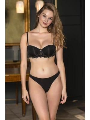 STRAPLEZ SÜTYEN, STRİNG VE BACAK BANDI TAKIM SİYAH (MGP31382)