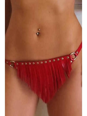 Suni Yumuşak Deri Harness Fantezi Tanga Külot  81031