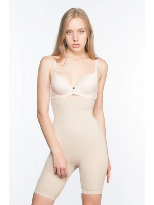 TEN MI Emay 2074 Yüksek Bel Desenli Double Uzun Paça Korse