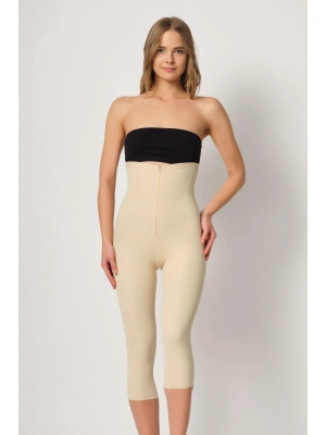 TEN MI Emay 2868 Fermuarlı Kapri Tayt Lazer Korse