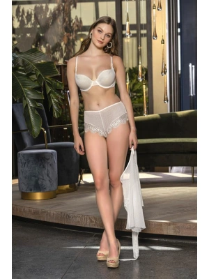 TRANSPARAN BOLERO, SÜTYEN VE BOXER TAKIM EKRU (MGP31433)