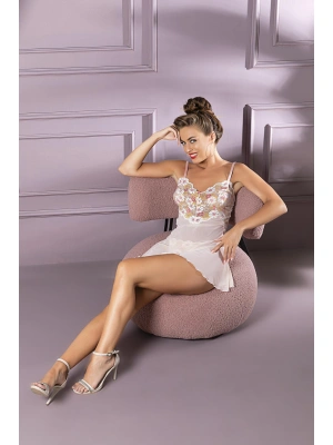 TRANSPARAN MİNİ BOY BABYDOLL VE STRİNG TAKIM SOMON (MGP32042)