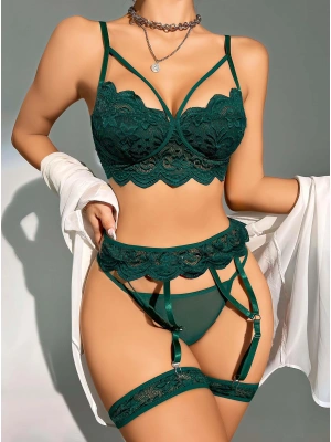 Yeşil Jartiyer Fantezi 5'li Takım 2062