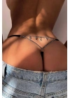 Arkası Sexy Yazılı Zincirli Fantezi Tanga Külot 81092