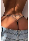 Arkası Sexy Yazılı Zincirli Fantezi Tanga Külot 81092