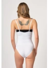 BEYAZ MI Emay 2043 Göğsü Açık Agraflı Body Korse
