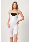 BEYAZ MI Emay 2093 Ön Agraflı Göğsü Açık Paçalı Boy Korse