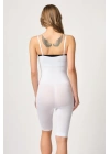 BEYAZ MI Emay 2093 Ön Agraflı Göğsü Açık Paçalı Boy Korse