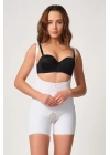 BEYAZ MI Emay 2834 Göğsü Açık Ferumalı Tül Popo Boy Lazer Korse