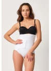 BEYAZ MI Emay 2932 Double Karın Agraf Destekli Slip Lazer Korse