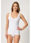 BEYAZ MI Emay 2938 Sırtı Tül Karyokalı Destekli Atlet Korse