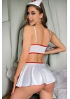 Beyaz Sexi Fantezi Hemşire Kıyafeti Kostüm 52062