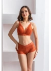BRALET SÜTYEN BOXER TAKIM KİREMİT (MGP31813)