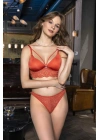 BRALET SÜTYEN SLİP KÜLOT TAKIM NAR ÇİÇEĞİ (MGP31351)
